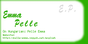 emma pelle business card